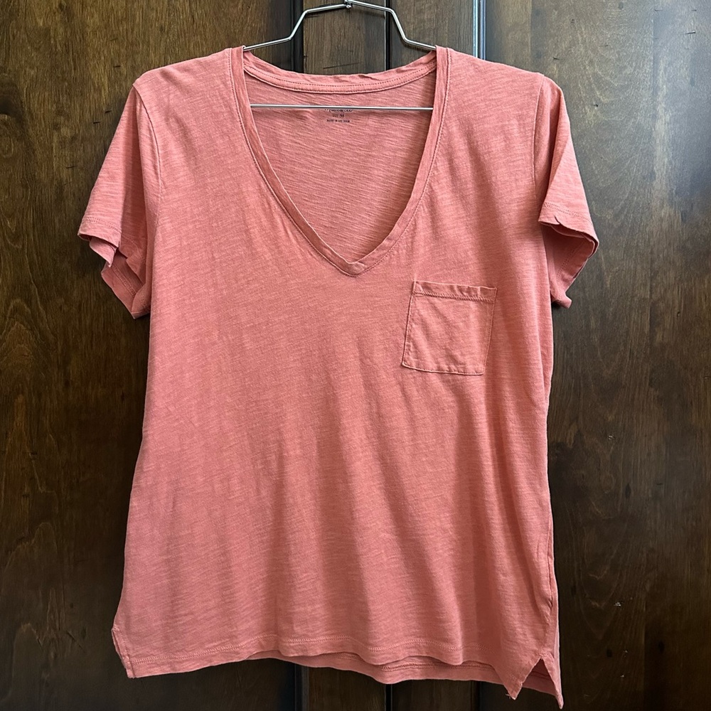 Madewell Whisper Cotton V-neck Pocket Tee